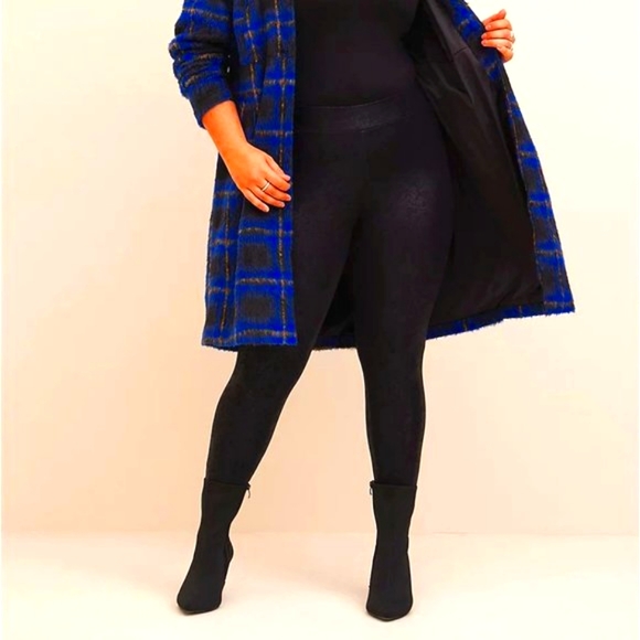 ❤️NWT VINTAGE TORRID LEGGING SHINY CRACKLE PRINT SWEATER LEGGING - PLUS SIZE 2X - Picture 7 of 9